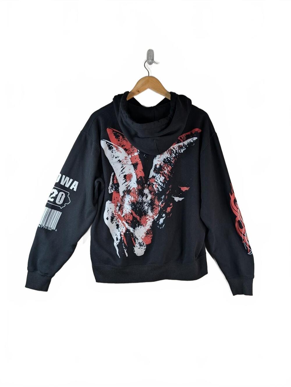 Slipknot Iowa 20th Anniversary Barcode Black Hoodie Size M